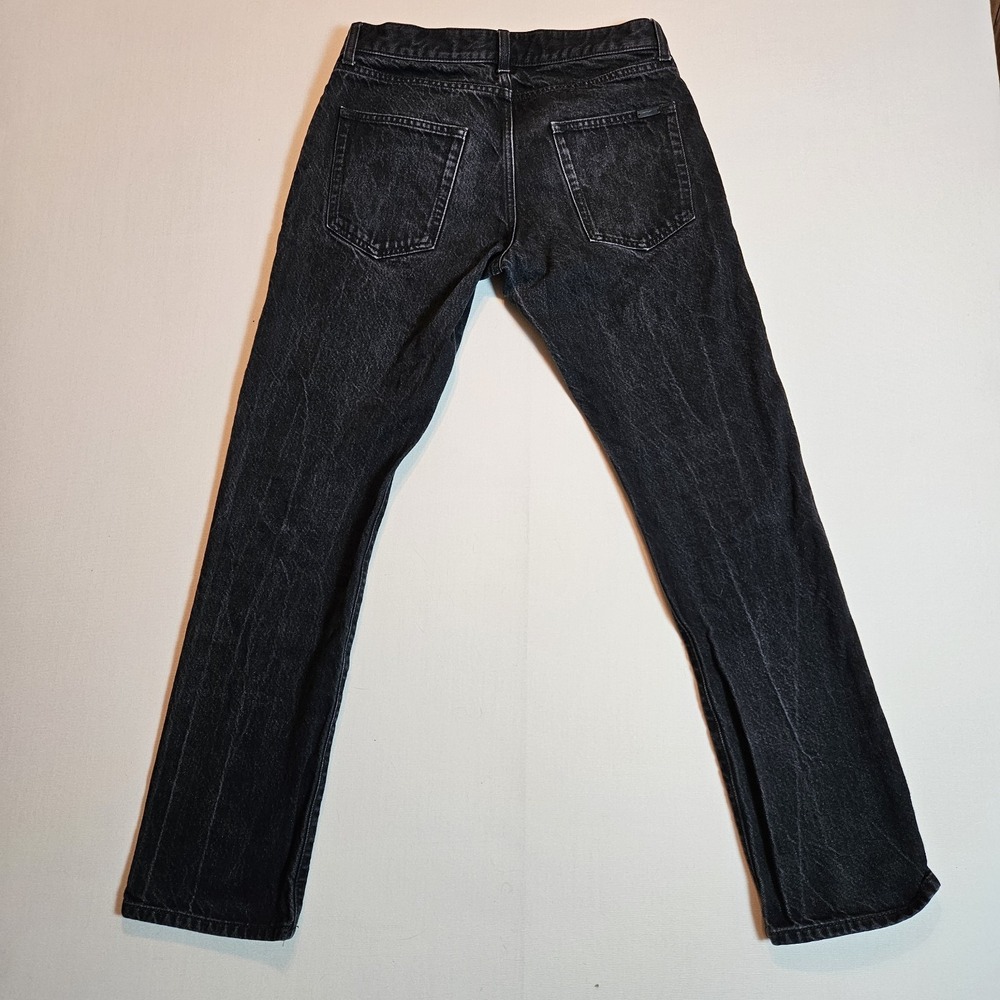 Saint Laurent Paris Men's Jeans Etienne Pant 29 Black Wash Denim Designer - Picture 4 of 9